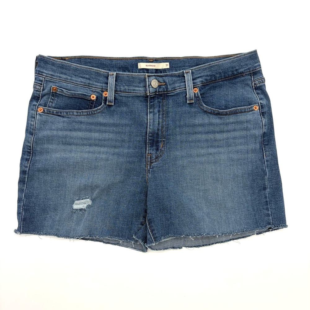 Levi's Denim Jean Cut Off Raw Hem Distressed Shorts 31